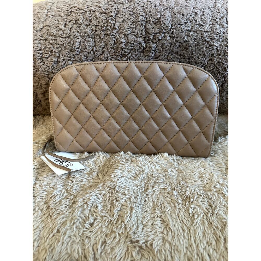 Hobo Bags Cole Quilted Large Leather Clutch Zip